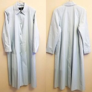 London Fog Baby Blue Trench Coat Sz 8 Reg